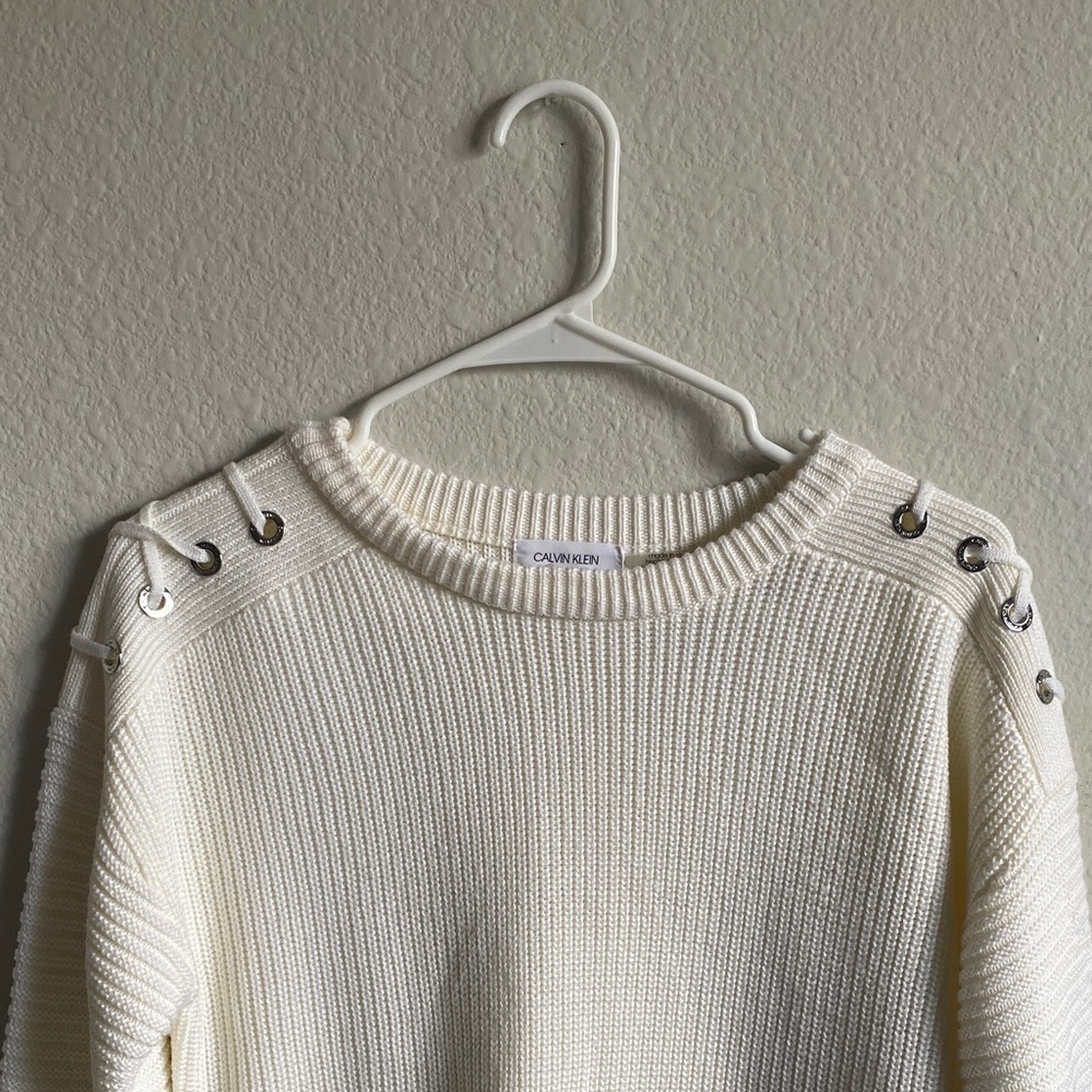 Women’s Calvin Klein Cream Sweater - Picture 7 of 14